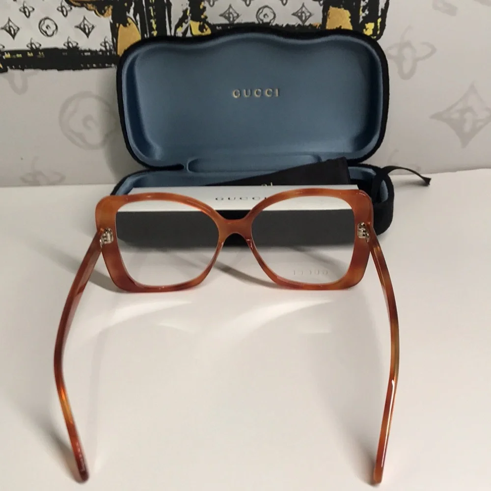 Luxury New Authentic Gucci GG0473O 003 Eyeglasses